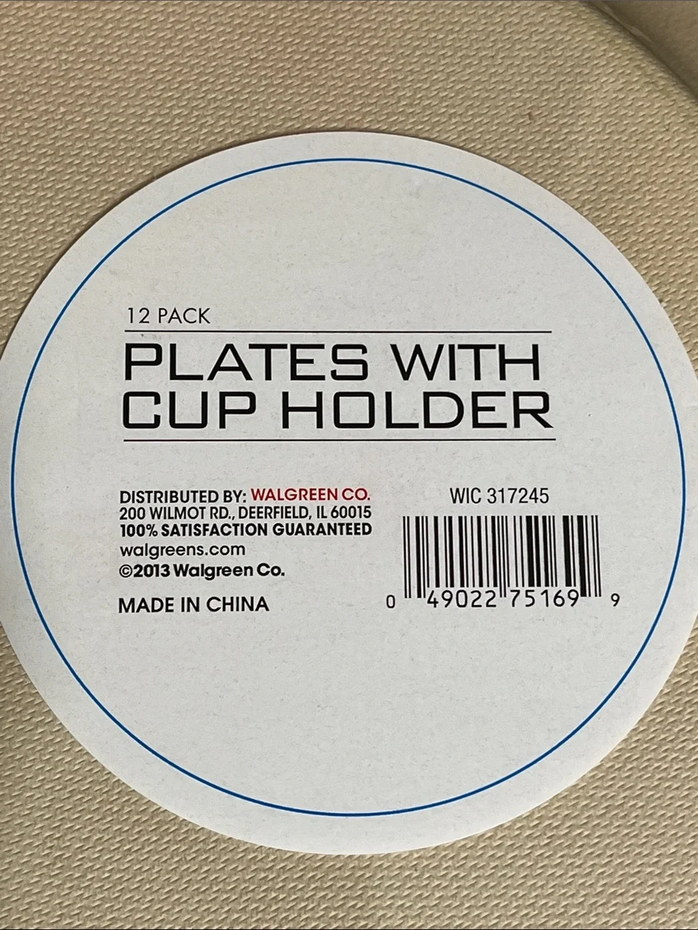 Living Solutions Plates with Cup Holder | 12-Pack Compostable Microwave Safe